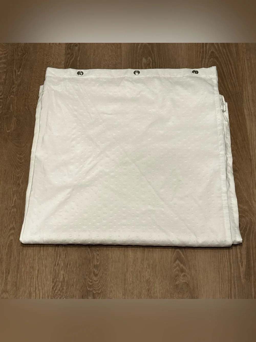 White Textured Shower Curtain Panel